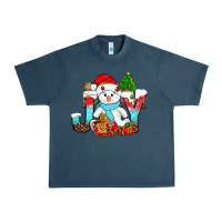 Midnight Navy joy christmas with snowman bbs Urban Heavy Tee - BundleAndBundleShop
