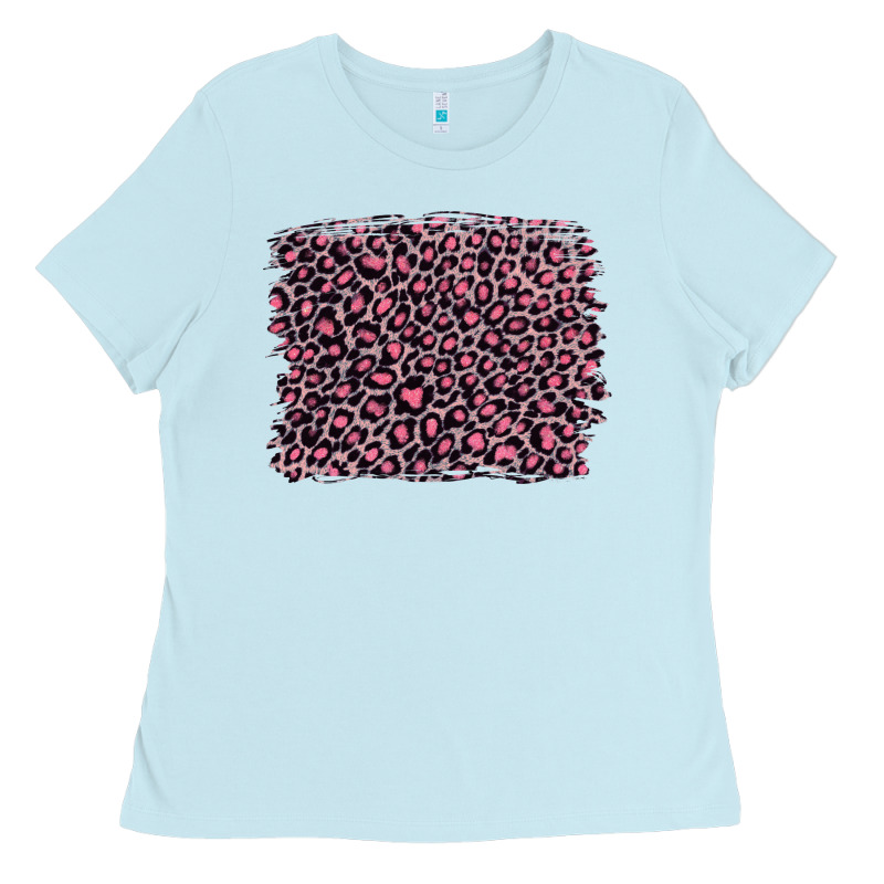 Pink Leopard With Pink Glitter Ladies Tee by Artiststas | Teevron