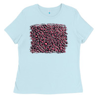 Baby Blue pink leopard with pink glitter Ladies Tee - Artiststas