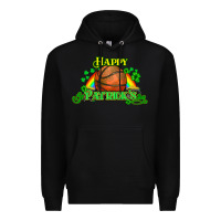 Black St. Patrick's Day Basketball Premium Hoodie - HowdyJamesFarm
