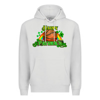 Dove Grey St. Patrick's Day Basketball Premium Hoodie - HowdyJamesFarm