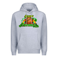Heather Grey St. Patrick's Day Basketball Premium Hoodie - HowdyJamesFarm