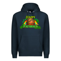 Navy St. Patrick's Day Basketball Premium Hoodie - HowdyJamesFarm