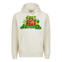 Oatmeal Heather St. Patrick's Day Basketball Premium Hoodie - HowdyJamesFarm