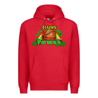Red St. Patrick's Day Basketball Premium Hoodie - HowdyJamesFarm