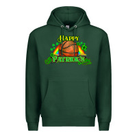 Sports Green St. Patrick's Day Basketball Premium Hoodie - HowdyJamesFarm
