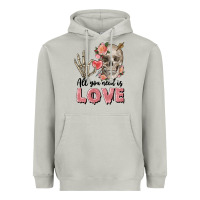Moon Dust Skull all you need is love Heavyweight Hoodie - FaDigitalArtStudio