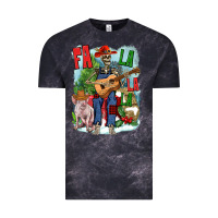 Cloud Black Fa la la la skeleton farm Vintage Tee - NancyCooperArtShop