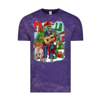 Cloud Purple Fa la la la skeleton farm Vintage Tee - NancyCooperArtShop