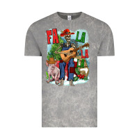 Cloud Rock Fa la la la skeleton farm Vintage Tee - NancyCooperArtShop