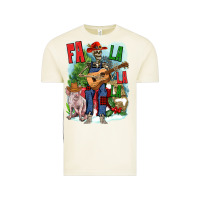 Vintage Arctic Fa la la la skeleton farm Vintage Tee - NancyCooperArtShop