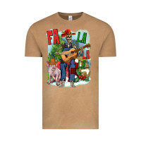 Vintage Camel Fa la la la skeleton farm Vintage Tee - NancyCooperArtShop