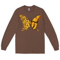 Chestnut childhood cancer butterfly Long Sleeve Tee - Jasminsmagicworld