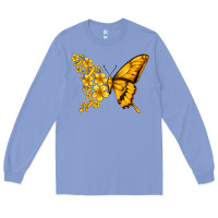 Colony Blue childhood cancer butterfly Long Sleeve Tee - Jasminsmagicworld