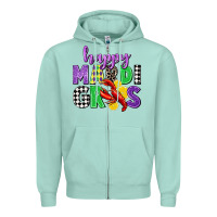 Seafoam happy mardi gras Zipper Hoodie - CowGirlArtShop