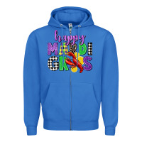 True Royal happy mardi gras Zipper Hoodie - CowGirlArtShop