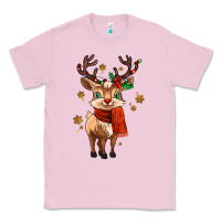 Bubblegum Pink reindeer in christmas Classic Tee - MaliasSmallBusiness