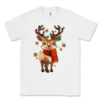 White reindeer in christmas Classic Tee - MaliasSmallBusiness