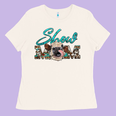 Show Mom Aztec Cowhide Heifer Ladies Tee Designed By Artiststas