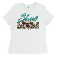 White show mom aztec cowhide heifer Ladies Tee - Artiststas