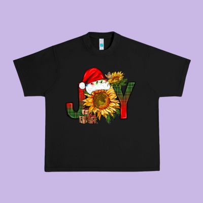 Joy Christmas With Sunflower Bbs Urban Heavy Tee Designed By Bundleandbundleshop