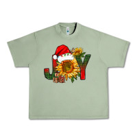 Oil Green joy christmas with sunflower bbs Urban Heavy Tee - BundleAndBundleShop
