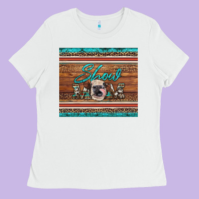 Show Mom Aztec Cowhide Leopard Heifer Ladies Tee Designed By Artiststas