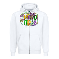 White little miss mardi gras Zipper Hoodie - CowGirlArtShop