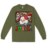 Army Green Christmas junkie Santa Claus Long Sleeve Tee - Jasminsmagicworld