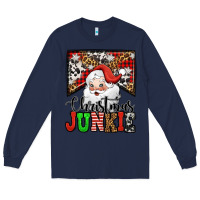 Navy Christmas junkie Santa Claus Long Sleeve Tee - Jasminsmagicworld