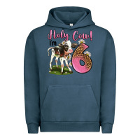 Pigment Midnight Navy holy cow i'm 6 years old Urban Hoodie - LillyAllenDesigns