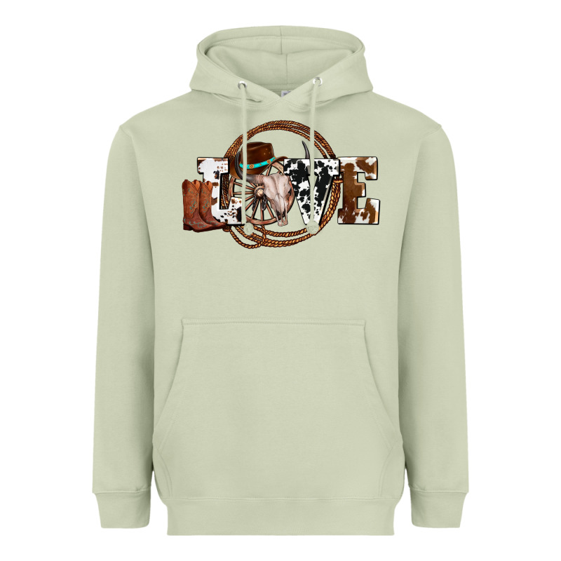 Western Love For Cowboys Olivia Heavyweight Hoodie by OliviaCreatesArt | Teevron