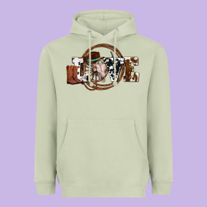 Western Love For Cowboys Olivia Heavyweight Hoodie Designed By Oliviacreatesart