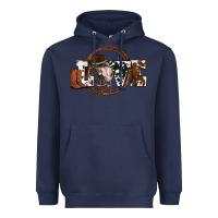 Navy western love for cowboys olivia Heavyweight Hoodie - OliviaCreatesArt