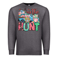 Charcoal Heather Easter gnomes on the hunt Premium Sweatshirt - OliviaCreatesArt