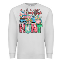 Dove Grey Easter gnomes on the hunt Premium Sweatshirt - OliviaCreatesArt