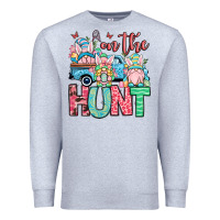 Heather Grey Easter gnomes on the hunt Premium Sweatshirt - OliviaCreatesArt
