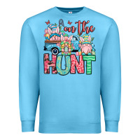 Ocean Blue Easter gnomes on the hunt Premium Sweatshirt - OliviaCreatesArt