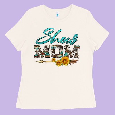 Show Mom Aztec Cowhide Sunflower And Arrow Ladies Tee Designed By Artiststas