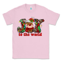 Bubblegum Pink joy to the world christmas deer Classic Tee - MaliasSmallBusiness