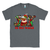 Charcoal Heather joy to the world christmas deer Classic Tee - MaliasSmallBusiness