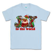 Dusty Blue joy to the world christmas deer Classic Tee - MaliasSmallBusiness