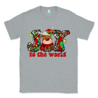 Heather Grey joy to the world christmas deer Classic Tee - MaliasSmallBusiness