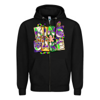 Black king cake mardi gras Zipper Hoodie - CowGirlArtShop
