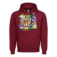 Burgundy king cake mardi gras Zipper Hoodie - CowGirlArtShop