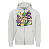 Dove Grey king cake mardi gras Zipper Hoodie - CowGirlArtShop