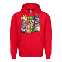 Red king cake mardi gras Zipper Hoodie - CowGirlArtShop