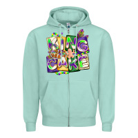 Seafoam king cake mardi gras Zipper Hoodie - CowGirlArtShop