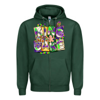 Sports Green king cake mardi gras Zipper Hoodie - CowGirlArtShop