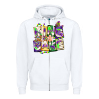 White king cake mardi gras Zipper Hoodie - CowGirlArtShop